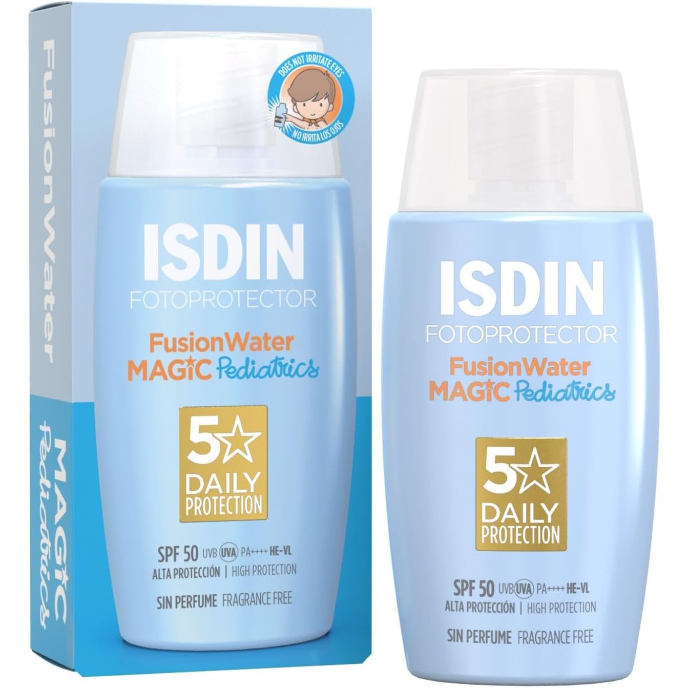 316913 - ISDIN Krem Dielli Fusion Water MAGIC Pediatrics SPF 50, Ultra i Lehtë për Fytyrën, 50 ml
