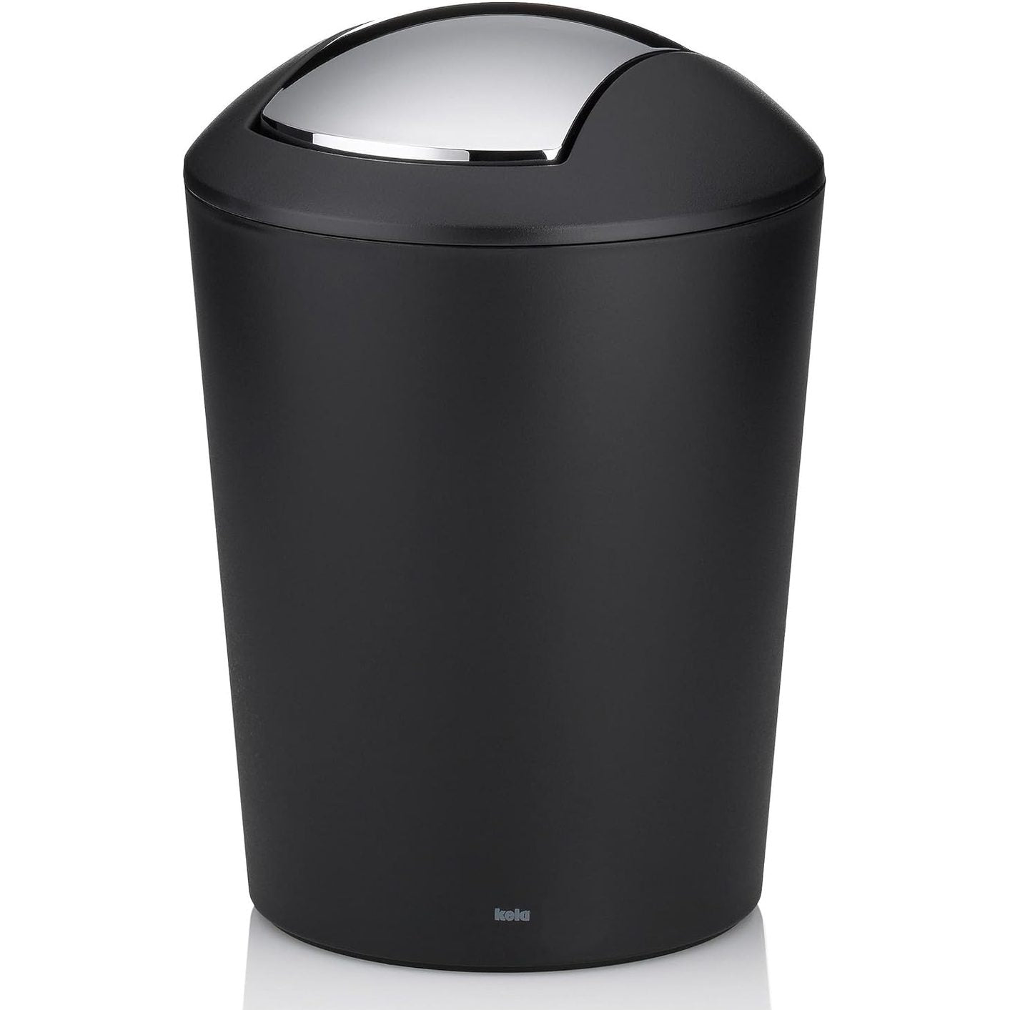 197295 - MARTA Kosh Kozmetik 5L me Kapak Lëkundës, Plastik, i Zi Mat, për Banjo