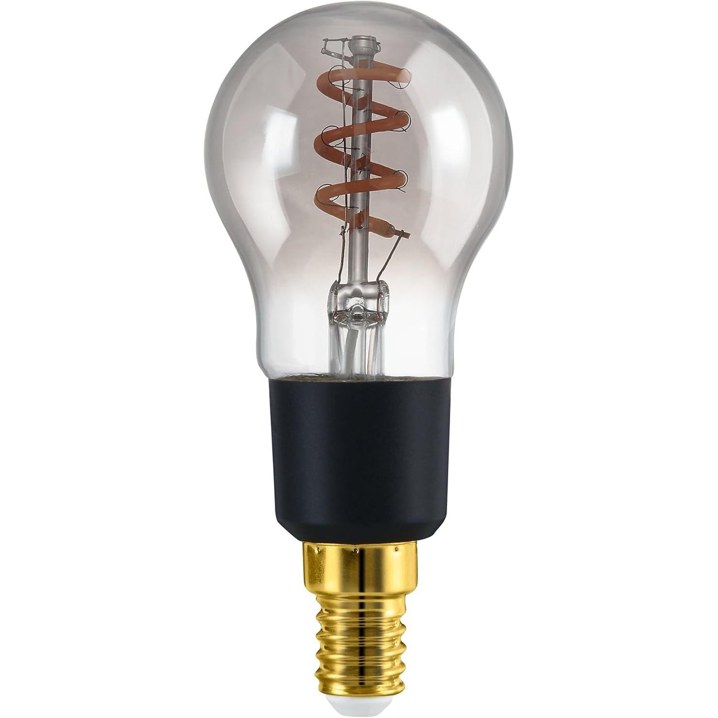 252645 - EGLO connect.z Llambë dekorative LED për shtëpi inteligjente E14, P45, ZigBee, Kontroll zanor me aplikacion dhe Alexa, me errësim, e bardhë e ngrohtë, 4 vat, llambë qelqi e tymosur klasike, e zezë