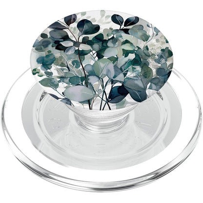 320049 - PopSockets Model kopshti me lule eukalipt, flora dhe fauna PopGrip për MagSafe