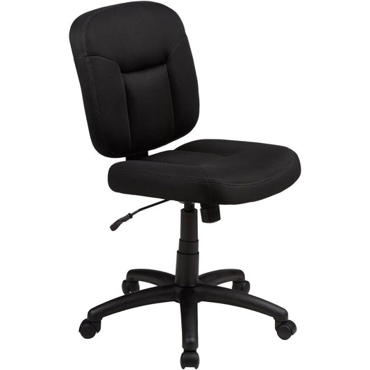 292233 - AMAZON BASICS Karrige Zyre, Karrige Tavoline me Shpinë të Mbushur, Miqësore me Shpinë, e Rregullueshme në Lartësi, 65 Th x 61 G x 87.5-98 L cm, E Zezë