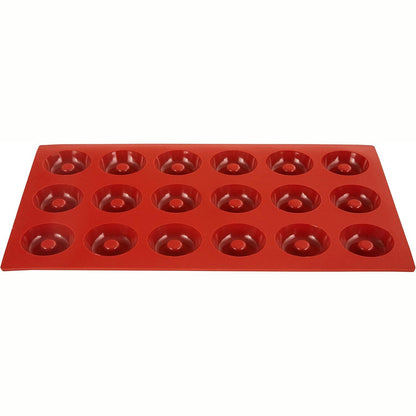 262909 - SILIKOMART SF010 Formë Silikoni për Porcione Savarin, Jo-Ngjitëse, 18 Zgavra, Ø 41 h 12 mm, Prodhuar në Itali