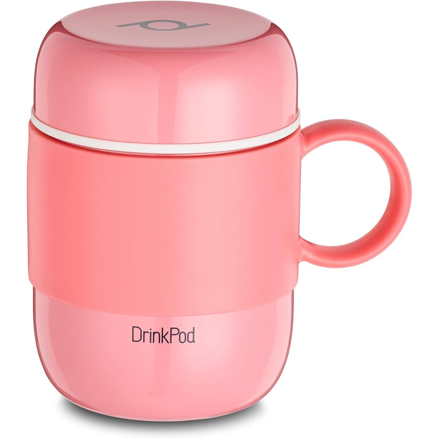 184502 - PIONEER Gotë e Izoluar DrinkPod me Dorëzë, Çelik Inoks me Mure të Dyfishta, Kapacitet 0.28L, Mban Ushqimin të Nxehtë për 6 Orë, të Ftohtë për 24 Orë, I Papërshkueshëm nga Rrjedhja, Pa BPA - Rozë