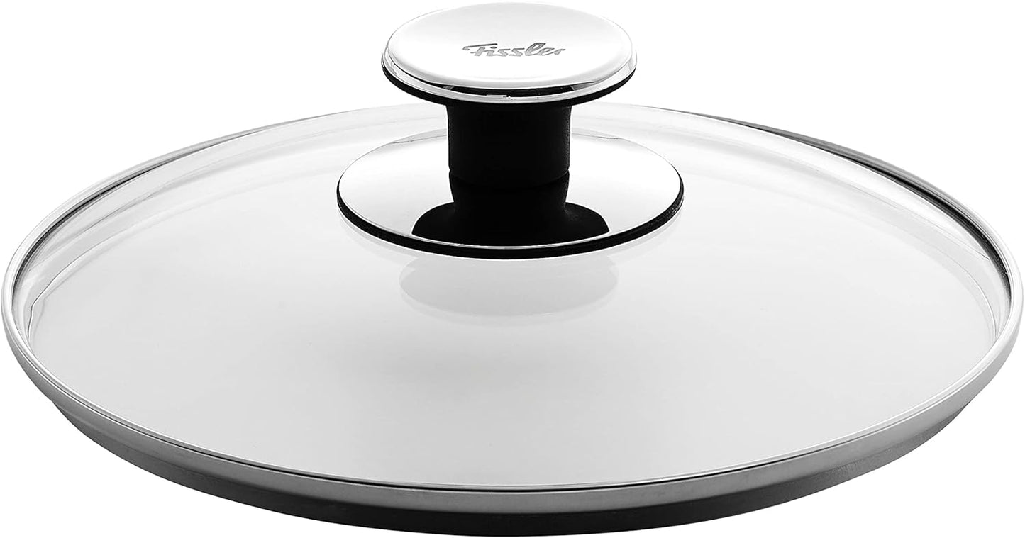 168489 - FISSLER - Kapak Prej Qelqi për Tiganë, Tanxherë dhe Tanxherë me Presion, Madhësi Ø 28 cm, Transparent, Modeli 001-104-28-200/0