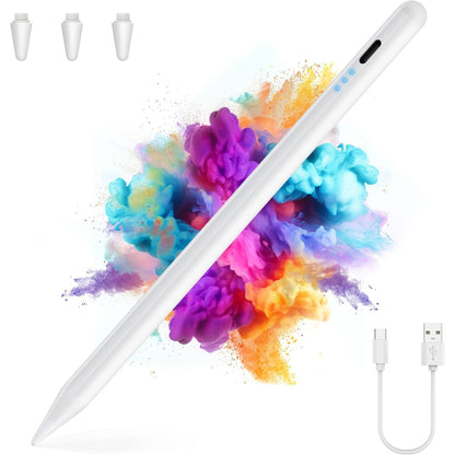 190047 - APPLE Stilolaps për iPad (2018-2025), Karikues USB-C me Karikim të Shpejtë 15-Minutësh, Precizitet Piksel 0.1 mm, Teknologji Ndjesie Anti-Refuzimi Ndaj Pëllëmbës, Përshtatje për Tableta iPad 11 A16/10/9/8/7/6, iPad Mini 6/5, Air 3/4/5