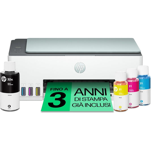 126074 - HP SMART TANK 5108 5D1B3A, Printeri Shumëfunksional A4 me Depozitë Boje, Printim të Lartë, Dupleks Manual, Skanim, Kopjim, 12 faqe/minutë, Wi-Fi, HP Smart, Eucalyptus