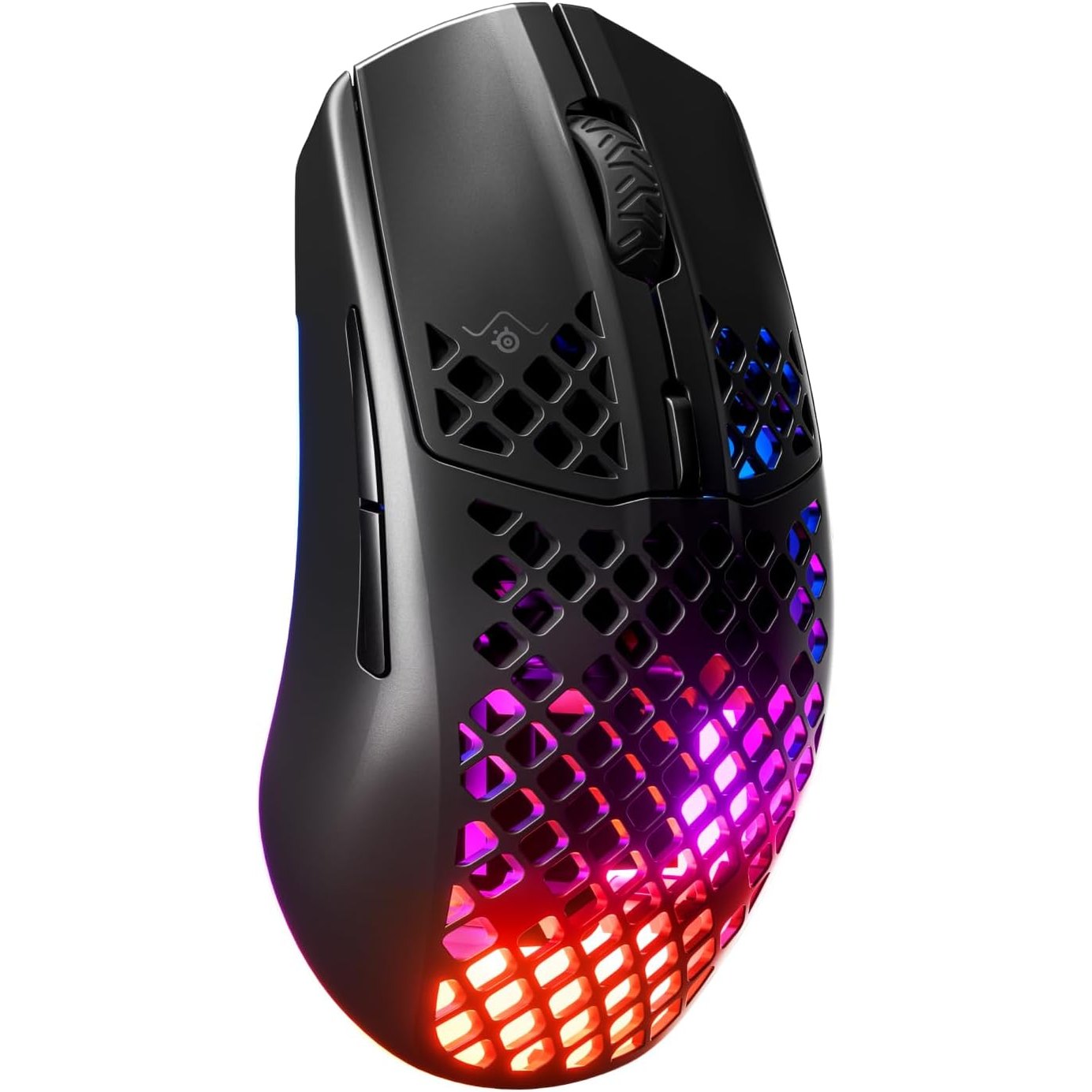 266160 - STEELSERIES Aerox 3 Wireless - Maus për Lojëra RGB me Vrima, Dizajn Ultra i Lehtë, i Papërshkueshëm nga Uji, Sensor Optik TrueMove Air 18K DPI - Onyx