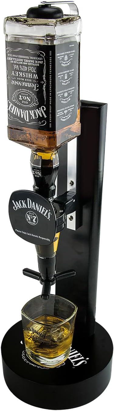 260132 - JACK DANIEL'S Mbajtëse e fortë prej druri për shishe pije alkoolike Single Optic (gotë matëse 25 ml)