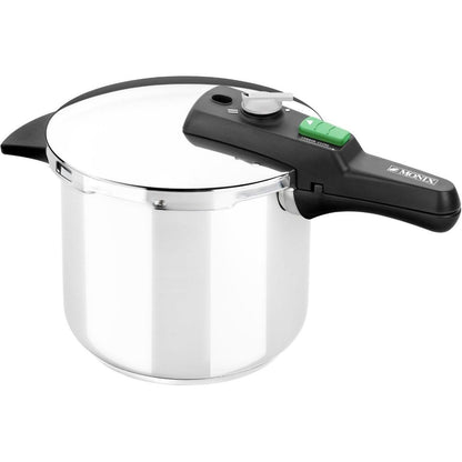 217309 - MONIX Tenxhere me Presion Quick 7 Litra, çelik inox, sistem sigurie të trefishtë, 2 nivele presioni, e përshtatshme për të gjitha llojet e sobave