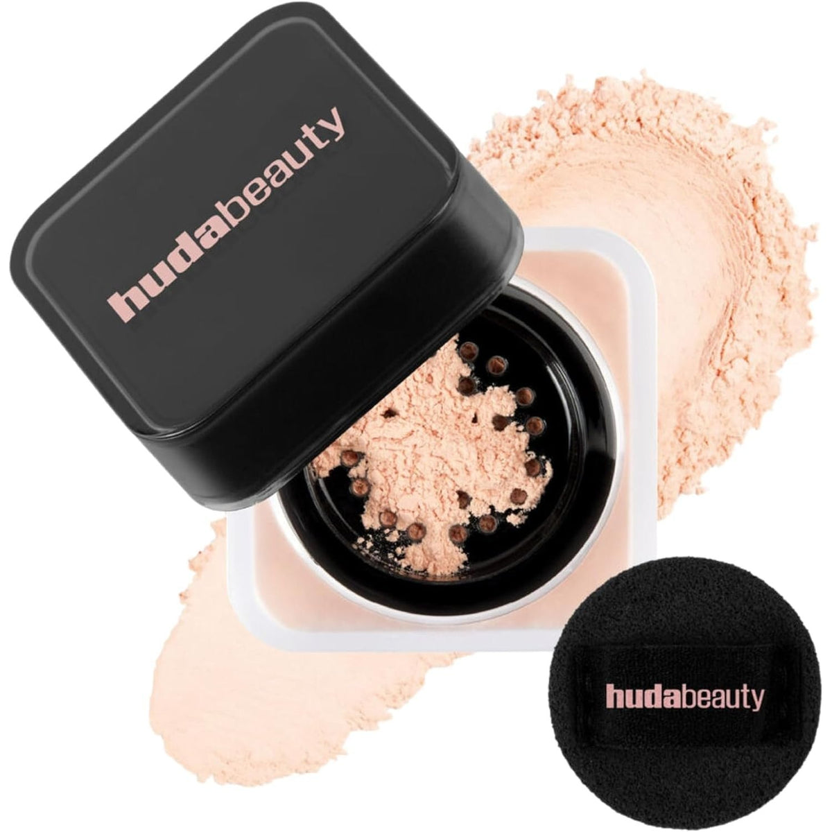 311196 - HUDA BEAUTY Pudër e lirshme Baby Bake Mini Easy Bake, byrek me pjeshkë, mat, me vitaminë E, efekt airbrushi