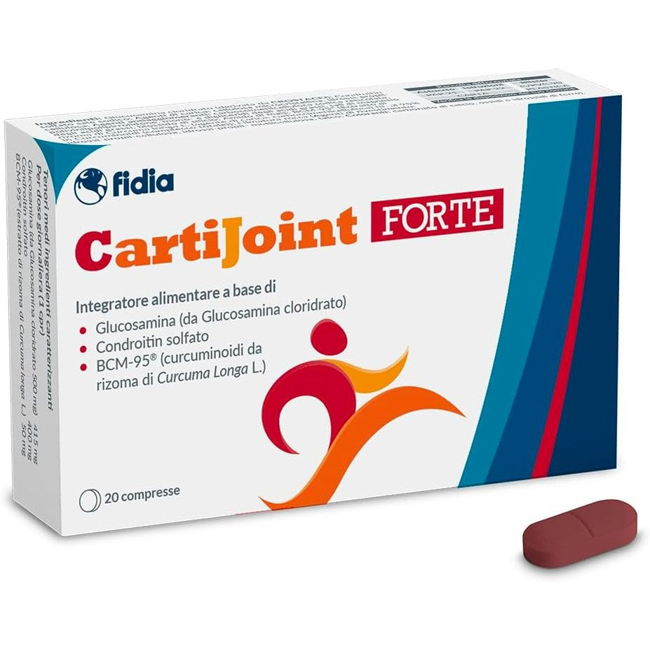 271814 - Fidia Farmaceutici CartiJoint FORTE, 20 tableta, Shtesë ushqimore për shëndetin e kyçeve, Pa gluten dhe pa laktozë