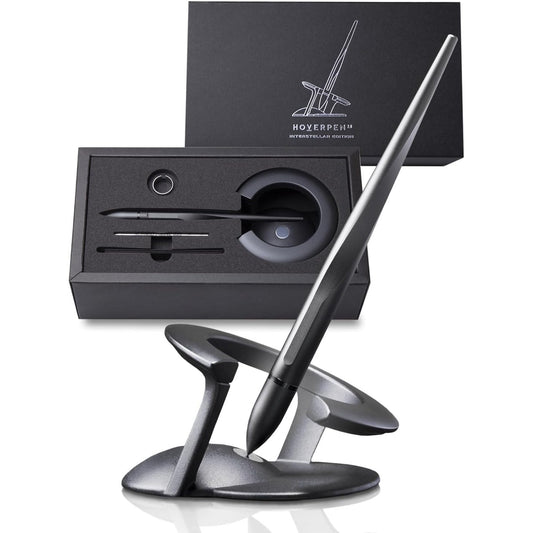 126153 - NOVIUM Stilolapsi Hoverpen Inteststellar Edition - i Bërë nga Lidhja Hapësinore, i Përshtatshëm për Zyrë, Luksuz Futuristik, Stilolaps Ekzekutiv, Dhuratë për Të Gjithë (Ngjyra e Zezë Hapësinore)