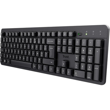 274035 - TRUST Tastierë pa tel ODY II e heshtur, paraqitje franceze AZERTY, 2.4GHz USB RF, për PC, laptop, Mac - e zezë