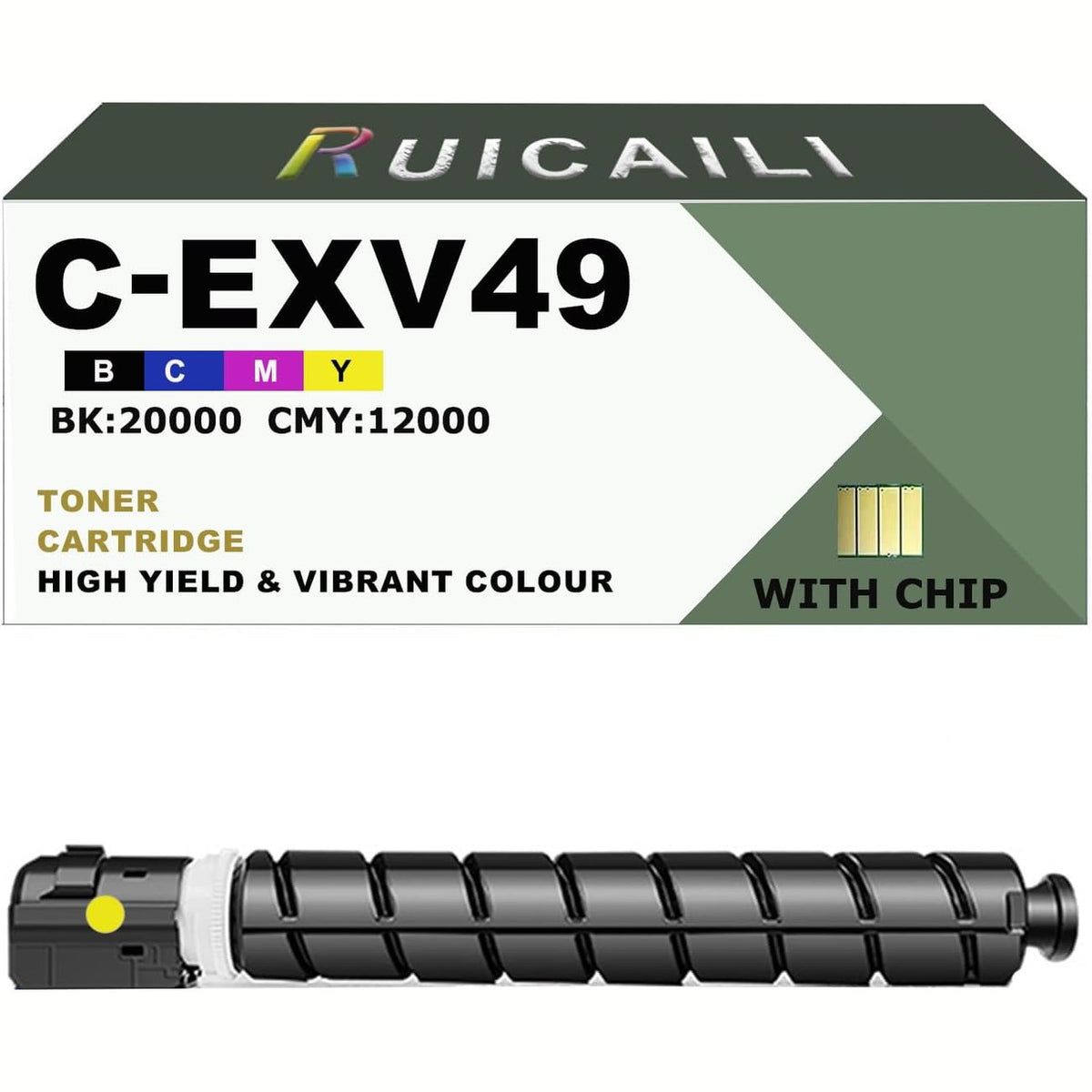 295127 - Fishek toneri kompatibël C-EXV49 CEXV49 EXV49 për printerët Canon Imagerunner Advance IR C3320, C3320i, C3325i, C3330i, C3520i, C3525i, C3530i (i verdhë)