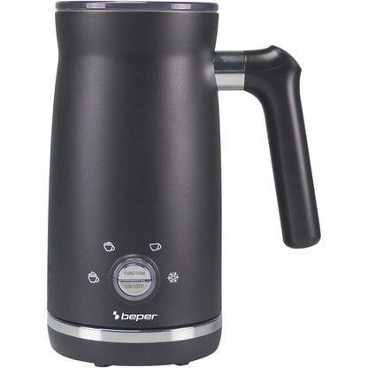 221520 - BEPER P101CAF001 Shkumëzues Qumështi Automatik, 300 ml, Kapacitet 500 ml, E zezë, 4 Funksione Shkumëzimi, Fuqi 500W