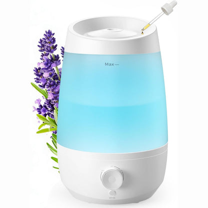 162572 - AROEVE Lagështues Ajri me Kapacitet 2.5L, Prodhojnë 250ml/orë, Difuzues Vaji Esencial, Fikje Automatike, Niveli i Zhurimës 25 dB, i Përshtatshëm për Foshnje dhe Bimë, Ngjyra E Bardhë