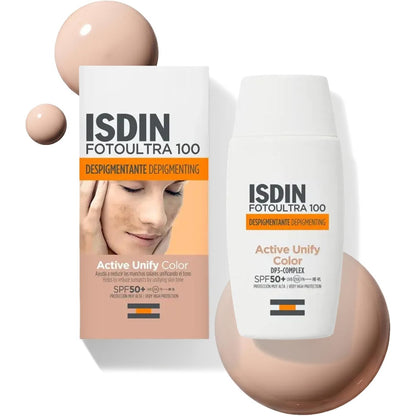 336468 - ISDIN Fotoultra 100 Active Unify Color SPF 50+, 50 ml, Krem dielli për fytyrën me veprim depigmentimi
