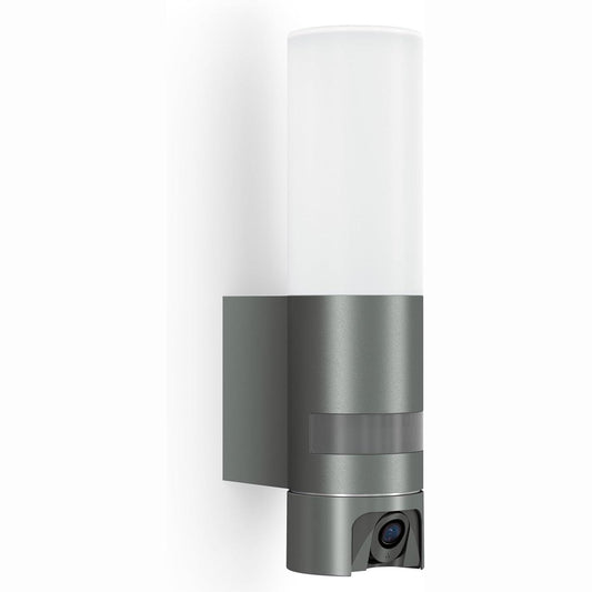 250017 - STEINEL Dritë LED e jashtme L 625 CAM SC me kamerë mbikëqyrjeje 2K, interfon, detektor lëvizjeje, Wi-Fi 6 me dy banda, xham opal, alumin, antracit