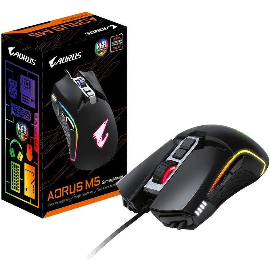 299130 - GIGABYTE Maus për lojëra me tela Aorus M5, i zi
