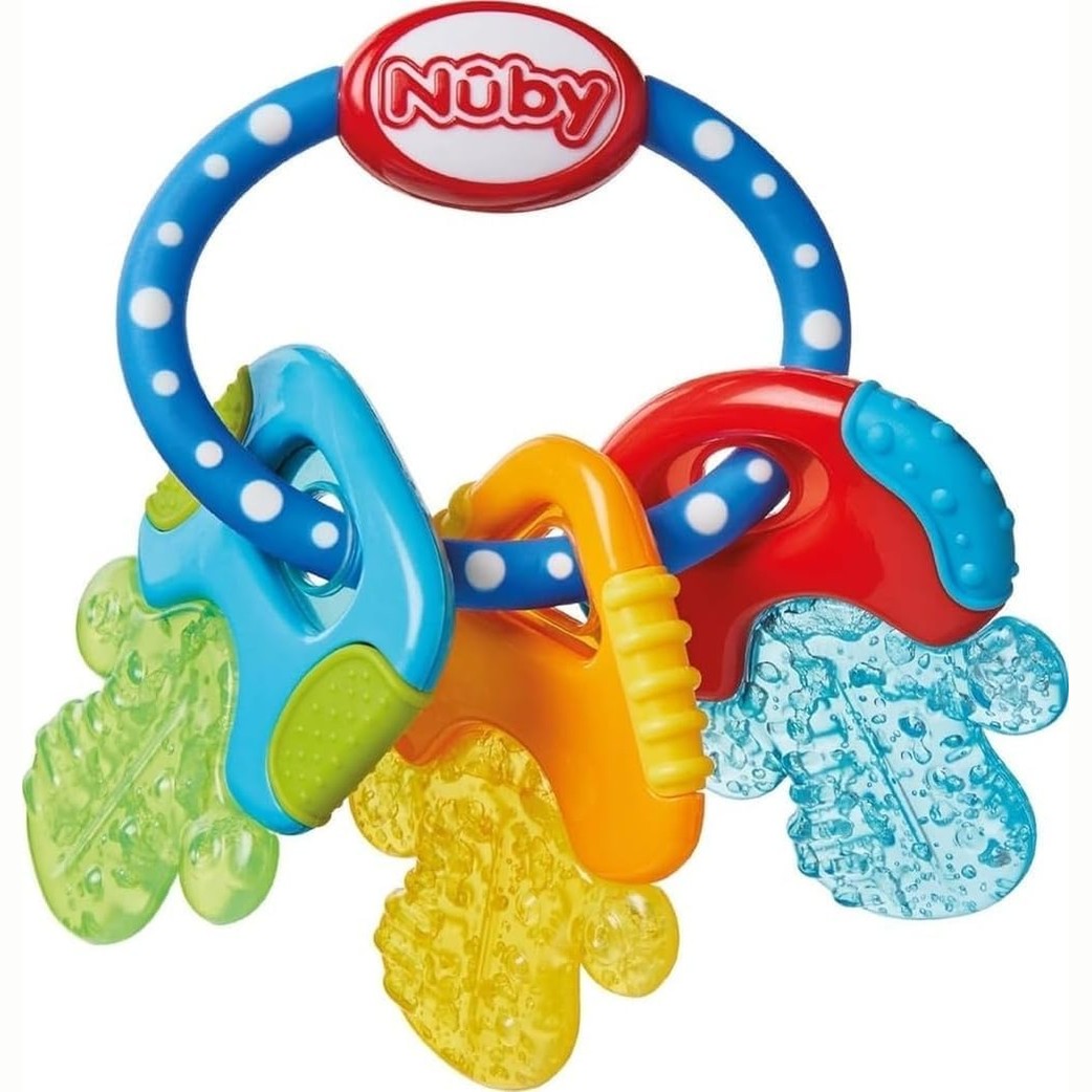 290524 - NUBY Unazë dhëmbësh IcyBite për fëmijë me xhel ftohës, 3+ muaj