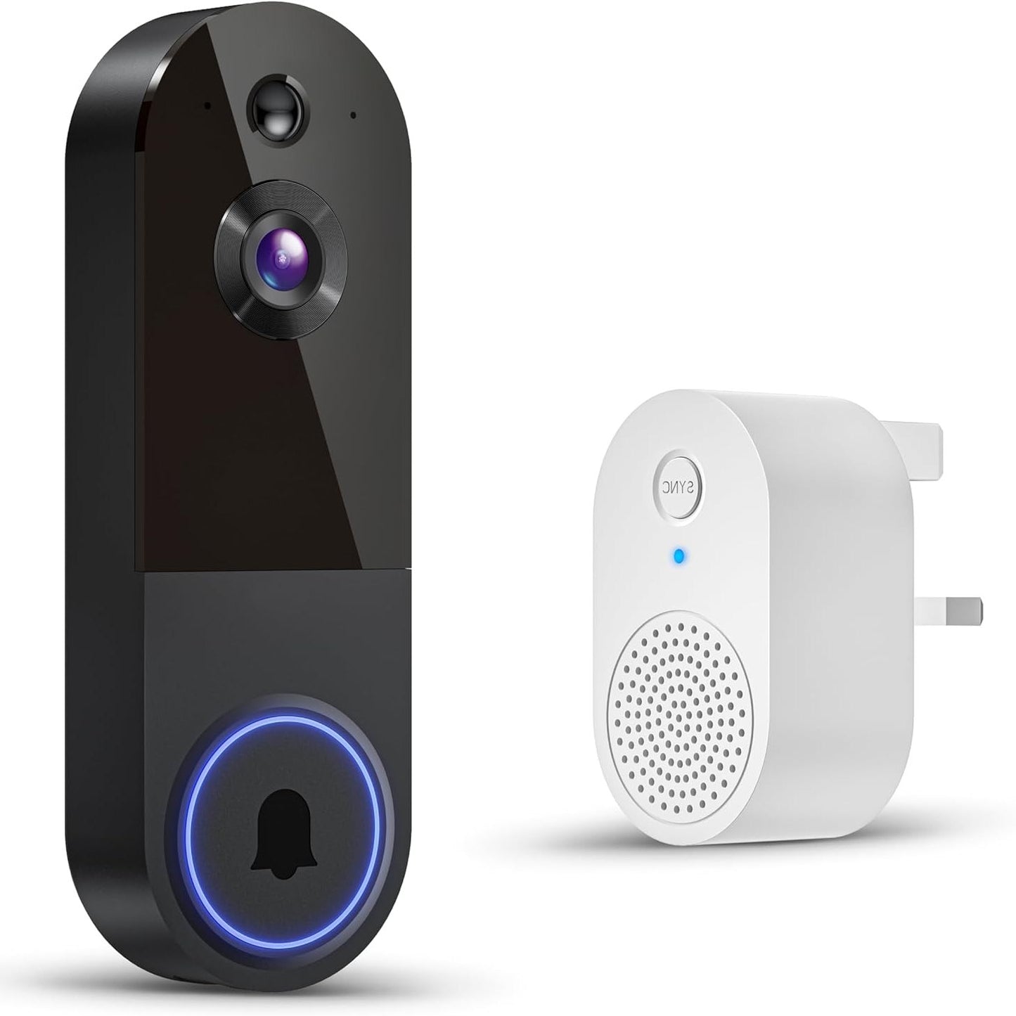 163563 - ZILE DERE - Video pa Tel 1080P, Inteligjencë Artificiale për Zbulimin e Njeriut, Shikim Nate, Transmetim Audio 2-Drejtësh, Ushtuar nga Bateria, Ruajtje në Rrjet, WiFi 2.4G, Përdorim Brenda dhe Jashtë, Ngjyra e Zezë