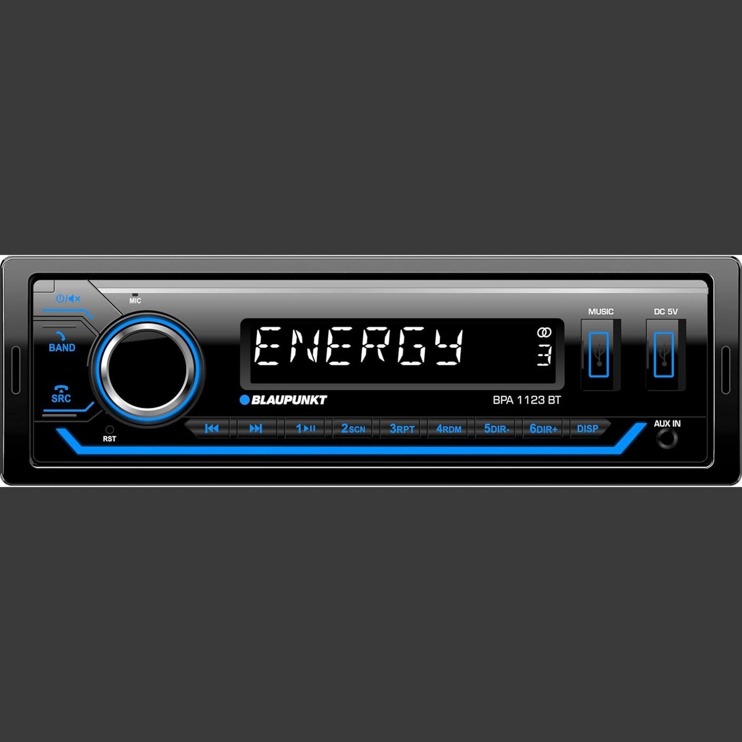 266269 - BLAUPUNKT BPA 1123 BT | Radio makine 1-DIN, Bluetooth, USB, hyrje Aux, dalje Sub, shumëngjyrëshe, 4x50 vat, 12V