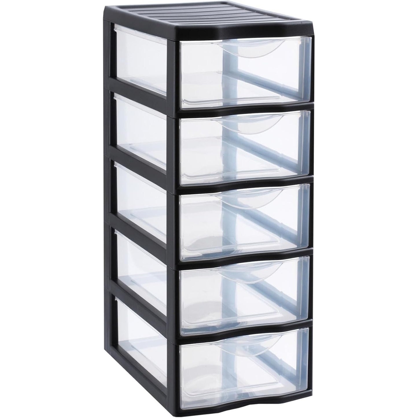 214183 - SUNDIS Kuti plastike për sirtarë, 5 sirtarë transparentë në madhësi letre A4, lartësi 61 cm