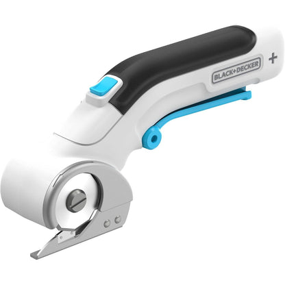 297990 - BLACK+DECKER Prerëse Elektrike 3.6V - Dorezë që nuk rrëshqet, Shkelës sigurie, Karikim USB-C, Një teh i përfshirë, jetëgjatësi baterie 35/40 minuta, BCRC115-XJ
