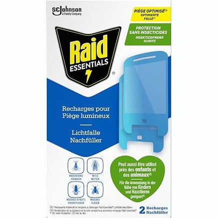 321998 - RAID ESSENTIALS Mbushje për kurthe të lehta për mizat dhe tenjat, pako me 2 copë