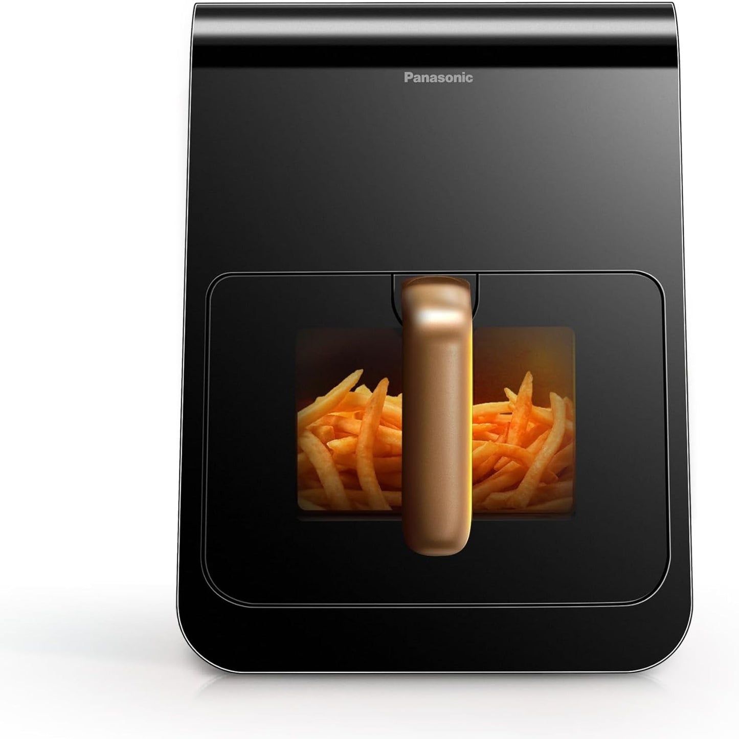 288207 - PANASONIC Fritezë ajri NF-CC600AXE me dritare shikimi, kapacitet 6L, 80–200 °C, kohëmatës dixhital dhe ekran LCD, injektim i butë me avull, 11 programe të paracaktuara, e zezë me dorezë ari rozë