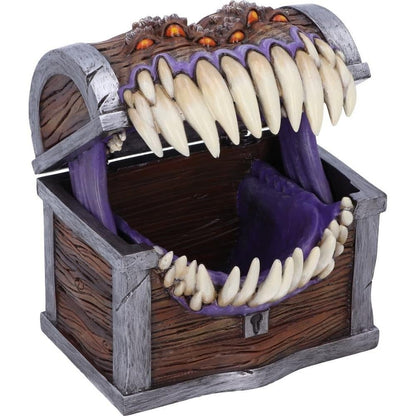 293159 - MIMIC Dungeons & Dragons Kuti Ruajtjeje Zarash, për zare 11.3 cm, e derdhur nga rrëshira, produkt i licencuar D&D, e pikturuar me dorë