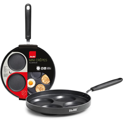 223852 - IBILI Makinë për krepa për 4 mini krepa, 26 cm, Alumini, Jo-ngjitëse