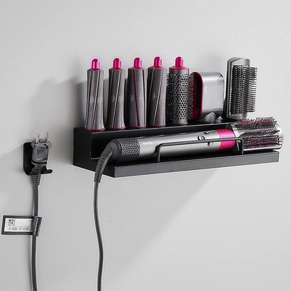 185980 - DALUOBO Rafti i Ruajtjes të Montuar në Mur për Dyson Airwrap, me Ngjitës për Banjën e Shtëpisë, Materiali: Inox
