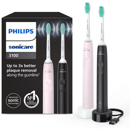 320915 - PHILIPS Furçë dhëmbësh elektrike Sonicare 3100, HX3675/15, kontroll presioni, kohëmatës, Sugar Rose