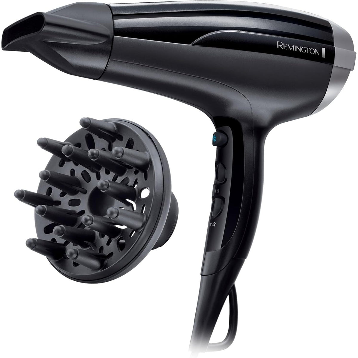 303190 - REMINGTON Pro Air-Shine Tharëse flokësh - 2300 W, Unazë Turmaline Qeramike, 3 Cilësime Ngrohjeje, 2 Cilësime Ventilatorit, Cool Shot - D5215 - E zezë