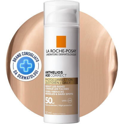 275206 - LA ROCHE-POSAY Krem xhel mbrojtës kundër plakjes me ngjyrë, SPF 50, 50 ml, formulë me teknologjinë Cellox-B3