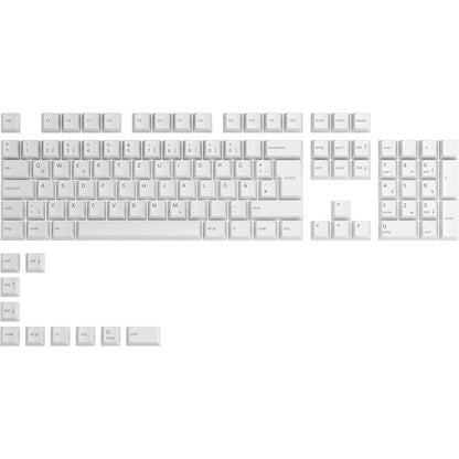 268012 - GLORIOUS Tastierë Gaming 115x GPBT, profil qershie, plastikë PBT, akustikë superiore, paraqitje gjermane, Arktik i Bardhë
