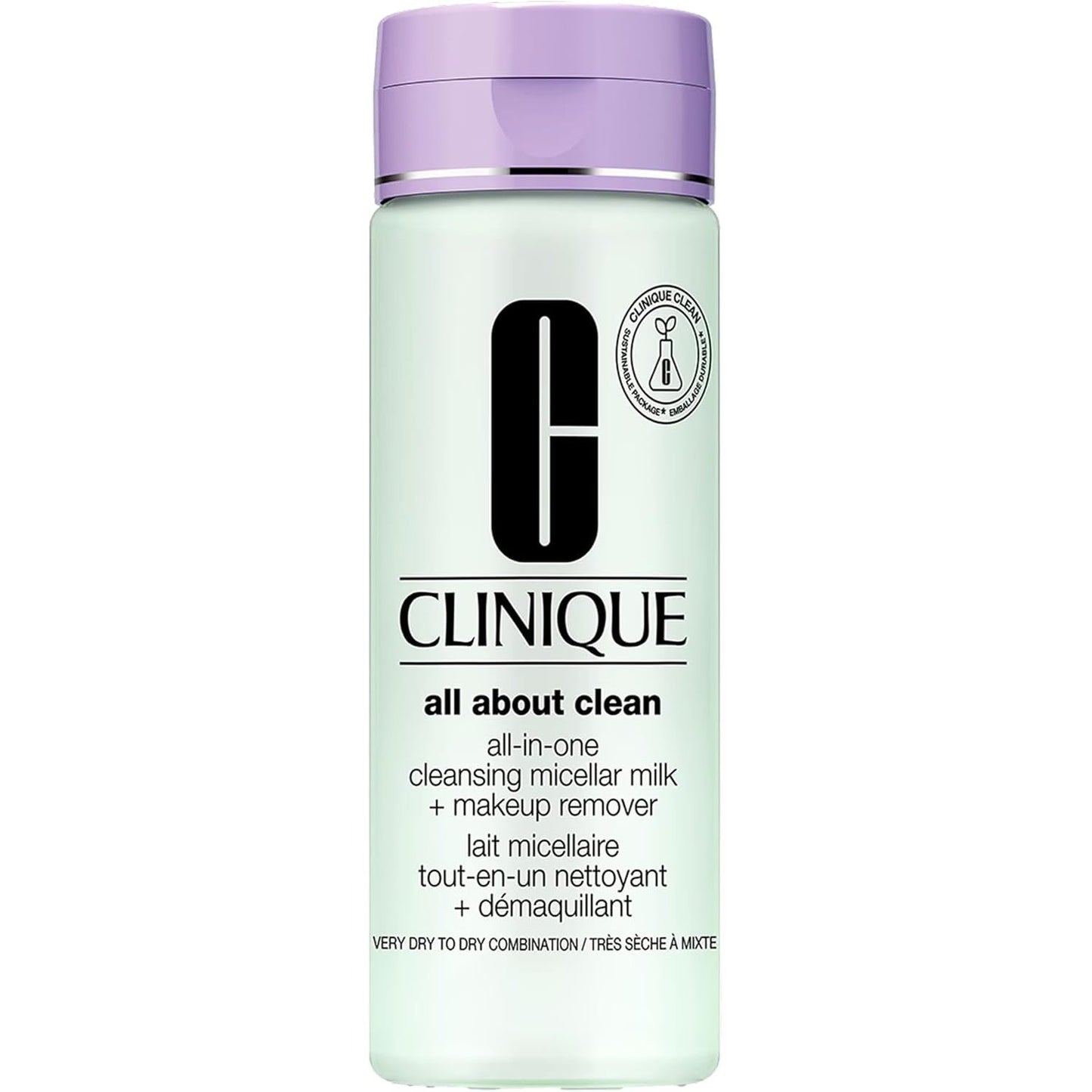 289760 - CLINIQUE All About Clean™ Qumësht Micelar Pastrues Gjithëpërfshirës + Heqës Grimi | Qumësht Micelar | Heq Grimi për Fytyrën, Sytë dhe Buzët | 200 ml