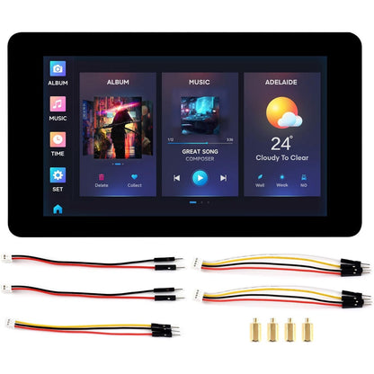 308769 - WAVESHARE ESP32-S3 7 inç LCD Pllakë Zhvillimore me Prekje Kapacitive, 800×480, Prekje me 5 Pika, 240MHz, Mbështet WiFi, Antenë e Integruar