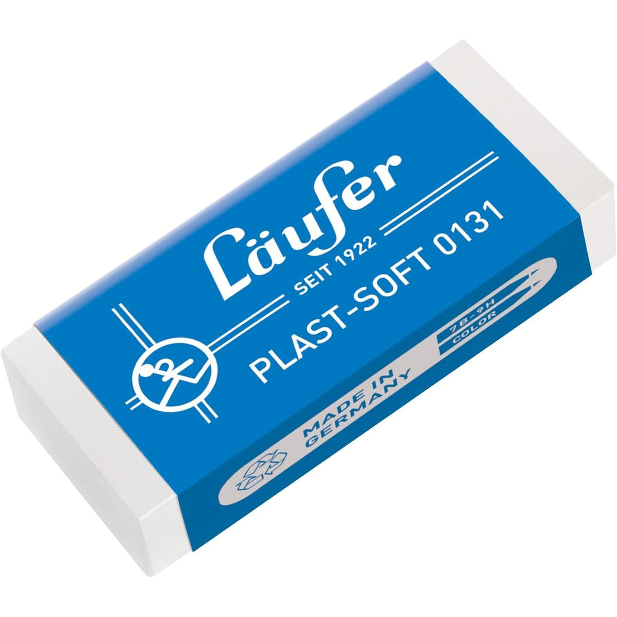 309398 - LÄUFER 00131 Plast Soft 0131 Gomë, gomë plastike e butë për lapsa dhe lapsa me ngjyra, transparente