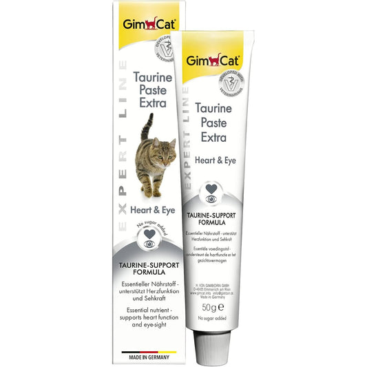 211663 - GIMCAT EXPERT LINE Paste Ekstra e Taurinës - Ushqim funksional për mace, nxit funksionet e zemrës dhe shikimit - 1 tub (1 x 50 g)