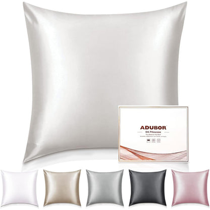 214729 - ADUBOR Mbulesë jastëku 100% mëndafsh, 23 Momme, (50-70cm, Blu liqeni, 1 copë)