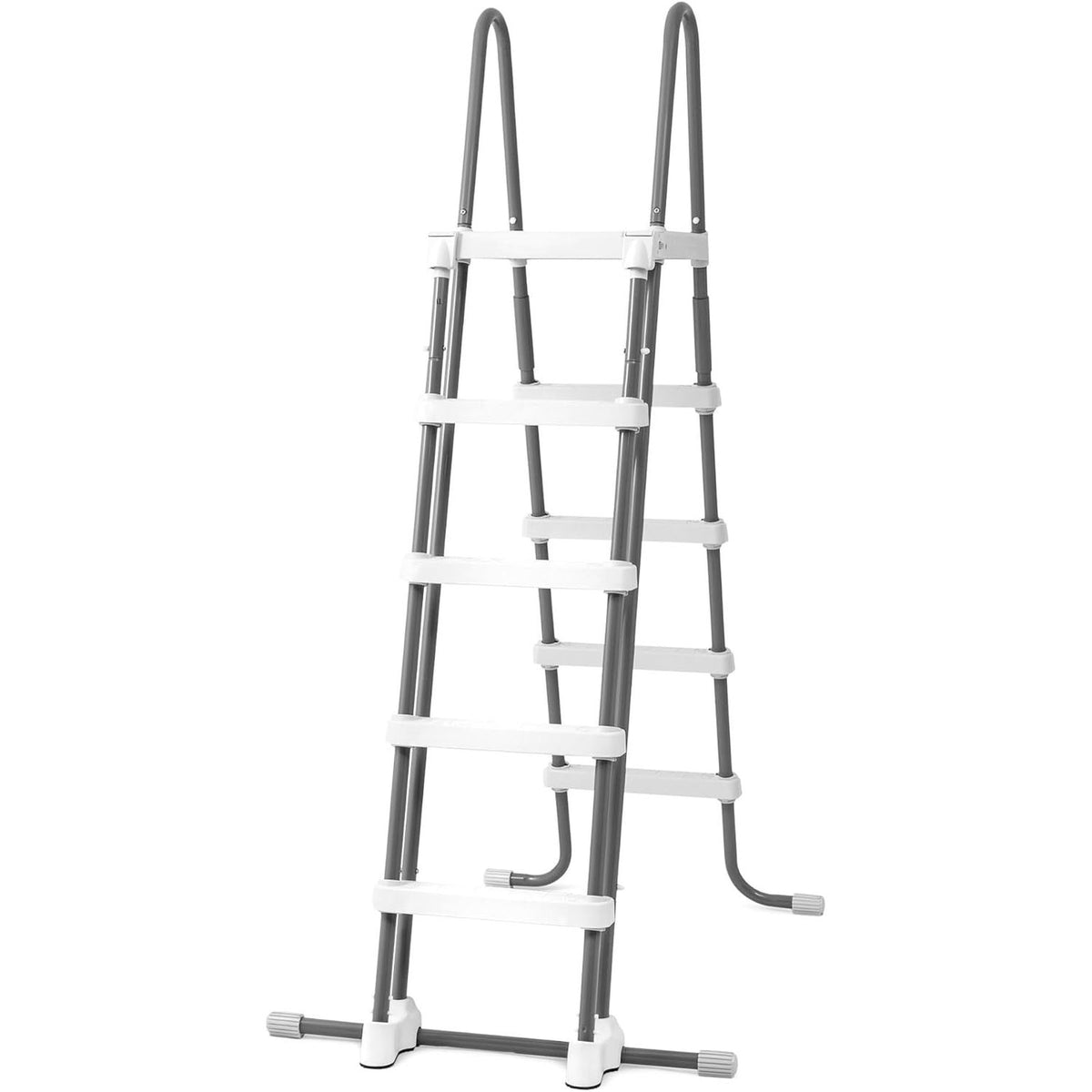 312558 - INTEX Shkallë Sigurie e Dyfishtë për Pishina 1.32m me Shkallë të Lëvizshme 28074, 80 x 40 x 132 cm, E Bardhë