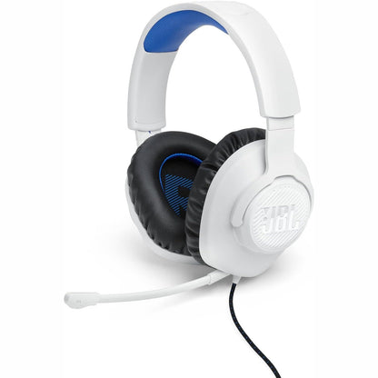 268166 - JBL QUANTUM 100P – Kufje për Lojëra me Tel – Mikrofon i Lëvizshëm – Të Dizajnuara për PlayStation – E Bardhë dhe Blu