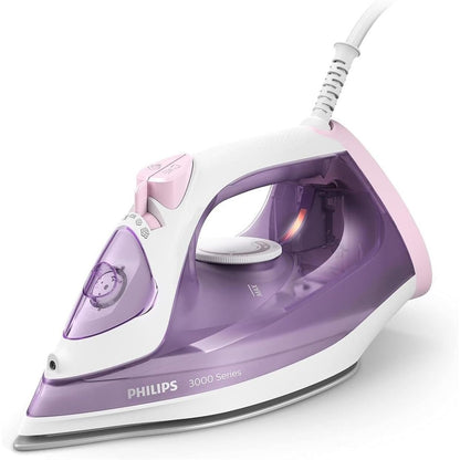 81432 - PHILIPS - Hekur me Avull Seria 3000, 2000W, Fuqi e Avullit 30g/min, 140g Avull Vertikal, Pllakë SteamGlide Plus, Ngjyra E Bardhë/Vjollcë (DST3010/30)
