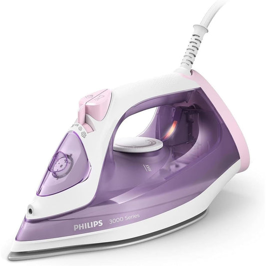 81432 - PHILIPS - Hekur me Avull Seria 3000, 2000W, Fuqi e Avullit 30g/min, 140g Avull Vertikal, Pllakë SteamGlide Plus, Ngjyra E Bardhë/Vjollcë (DST3010/30)