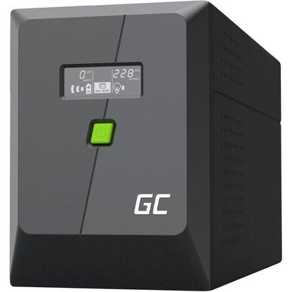 272704 - Greencell UPS 2000VA 1200W PowerResource me Ekran LCD, Valë Sinusoidi e Modifikuar, Mbrojtje nga Energjia për Pajisjet, Mbrojtje nga Rryma e Temperaturës, Furnizim me Energji Emergjente për Pajisjet Shtëpiake, USB/RJ45, 4x Schuko + IEC