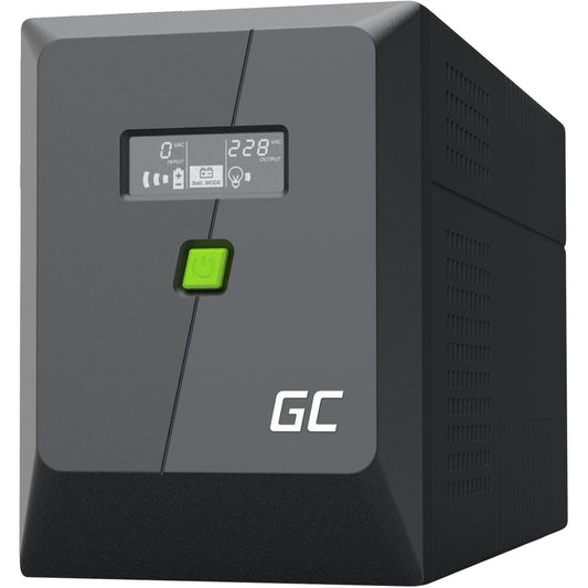 272704 - Greencell UPS 2000VA 1200W PowerResource me Ekran LCD, Valë Sinusoidi e Modifikuar, Mbrojtje nga Energjia për Pajisjet, Mbrojtje nga Rryma e Temperaturës, Furnizim me Energji Emergjente për Pajisjet Shtëpiake, USB/RJ45, 4x Schuko + IEC