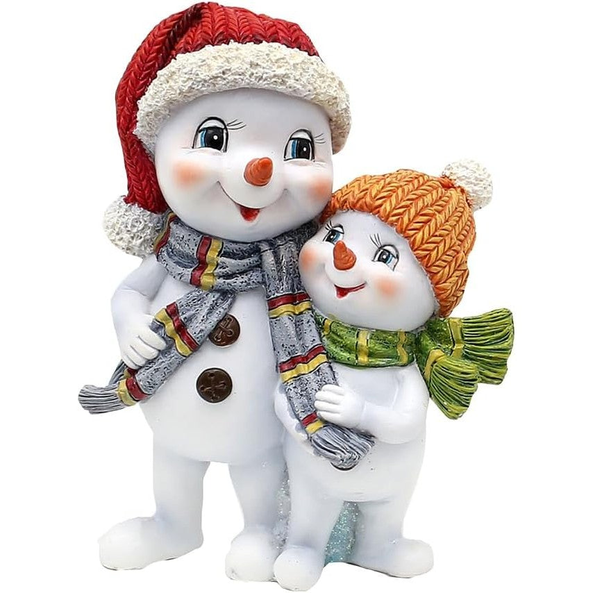 206082 - DEKOHELDEN24 Set Fëmijë Bore, 2 Copësh me Kapelë dhe Shall në Ngjyrat Kuqe, Gri, Portokalli dhe Jeshile, Madhësi 5.5 x 3.5 x 5.5 cm.