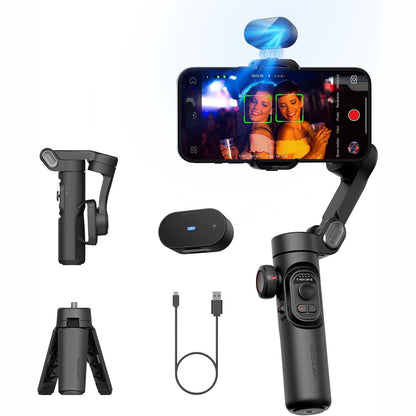 276183 - AOCHUAN Stabilizues Gimbal për iPhone me Sensor Ndjekjeje AI, Gimbal me Rrotë Fokusi për iPhone/Android, Stabilizues Telefoni me Anti-Shake 7.0 për Regjistrim Videoje - Smart XE AI